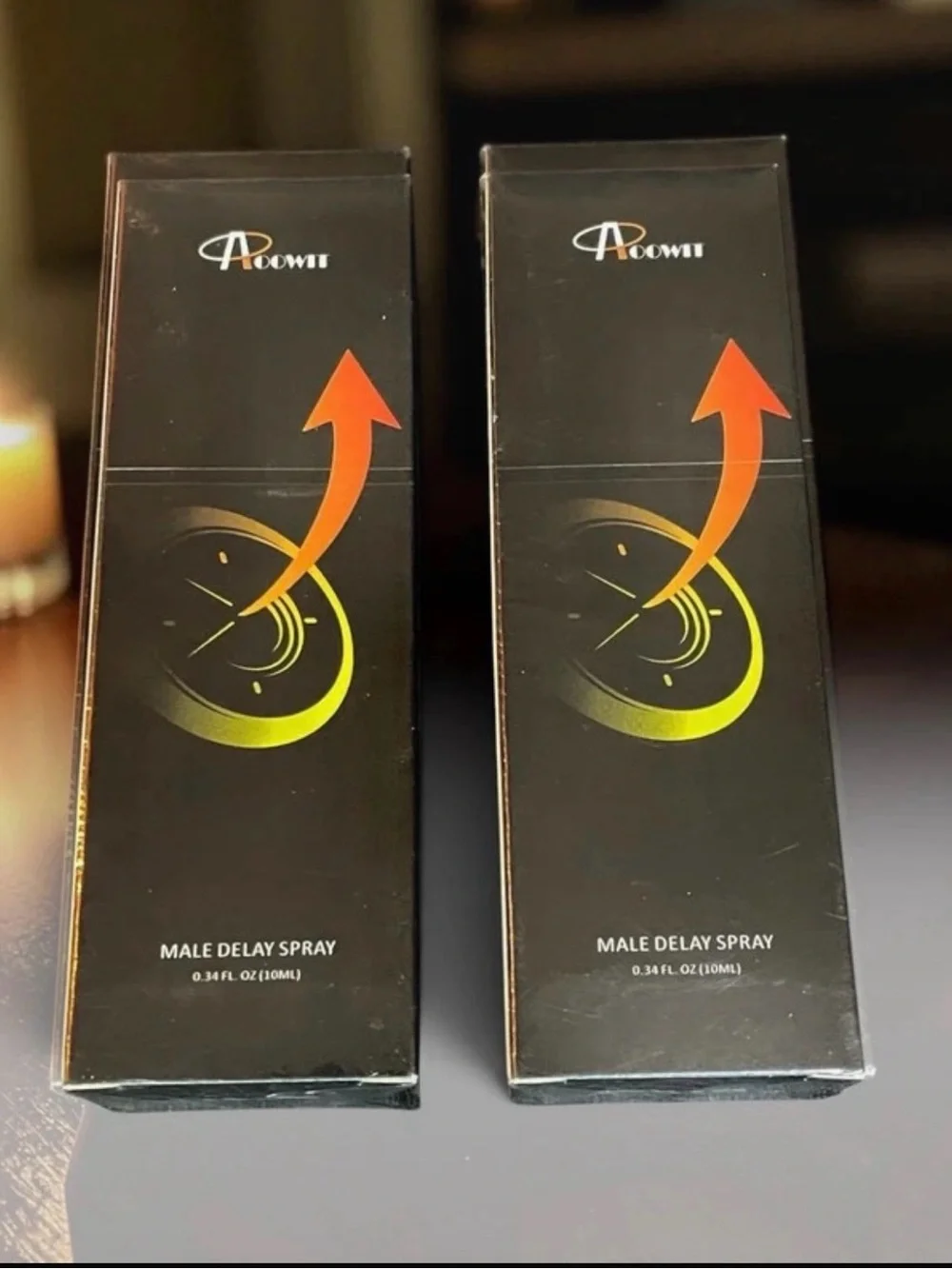 Aoowit Male Delay Spray 2 Boxes x .34 oz Topical Desensitizing Spray NEW NIB